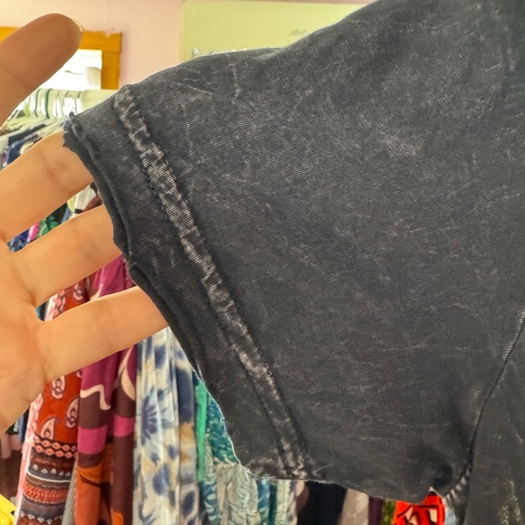 Affliction Women's Charcoal and Gold Graphic Stretchy Slim Fit - Size Medium - Picture 7 of 8